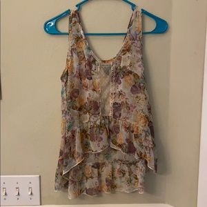 Sheer floral tank